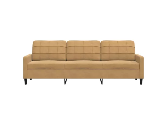 Canapé à 3 places Marron 210 cm Velours