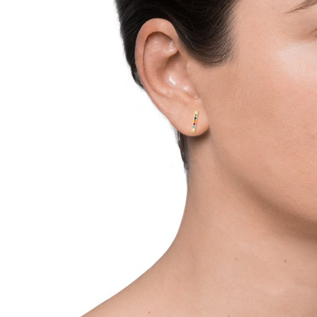Piercing Agatha barrette plaqué or oxydeligne Raimbows