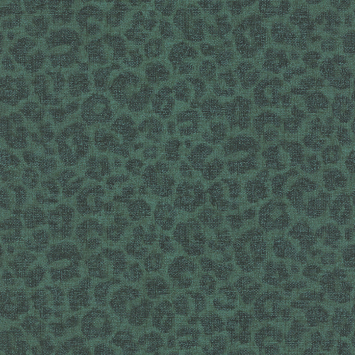 Papier peint Savana vinyle intissé léopard vert L.10,05m x 53 cm