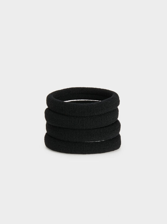 Conjunto de Elásticos de Cabelo - Preto