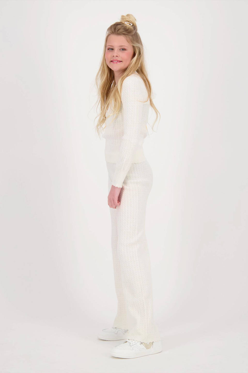 Vingino flared broek Silkie wit