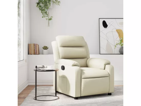 Fauteuil inclinable Crème Similicuir