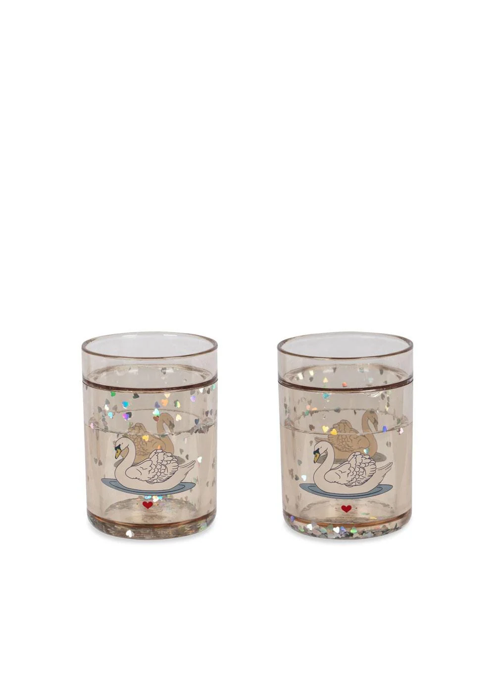Konges Sløjd 2 Pack Glitter Cups swan off white