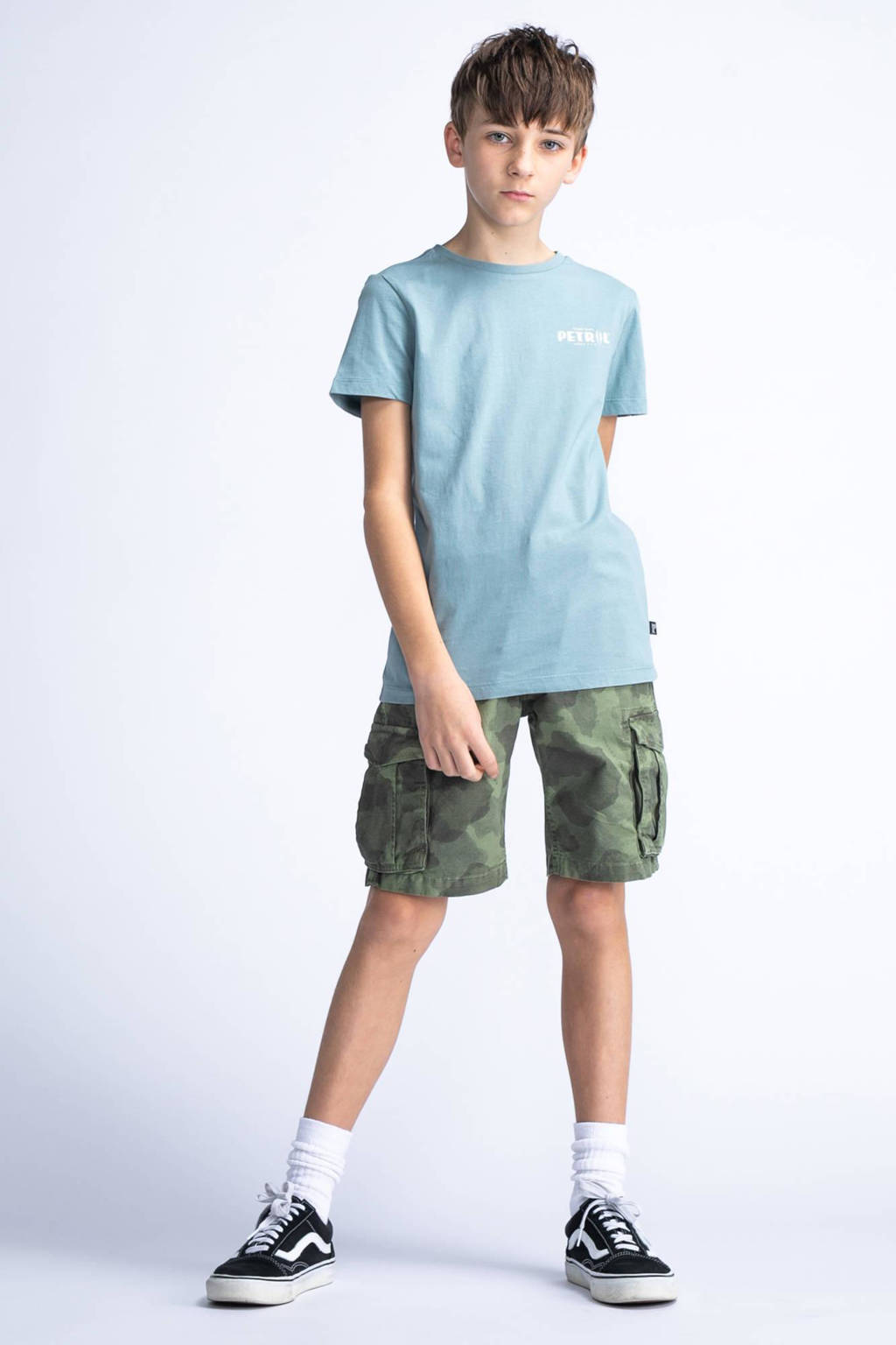 Petrol Industries T-shirt grijsblauw