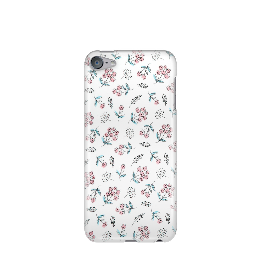 iPod Touch 7G Gummi Hülle Blumenliebe - Weiss