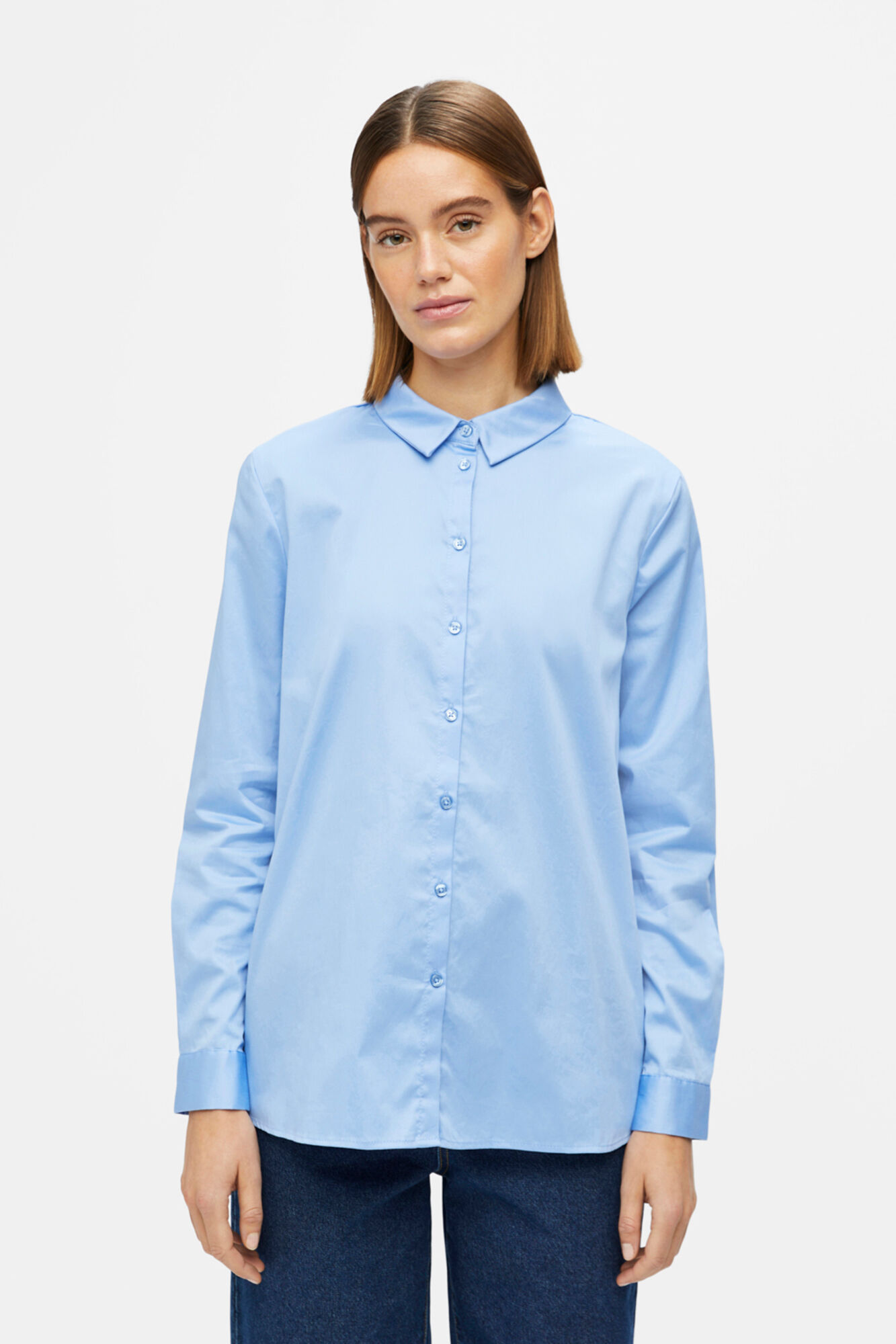 Camisa de popeline - Azul