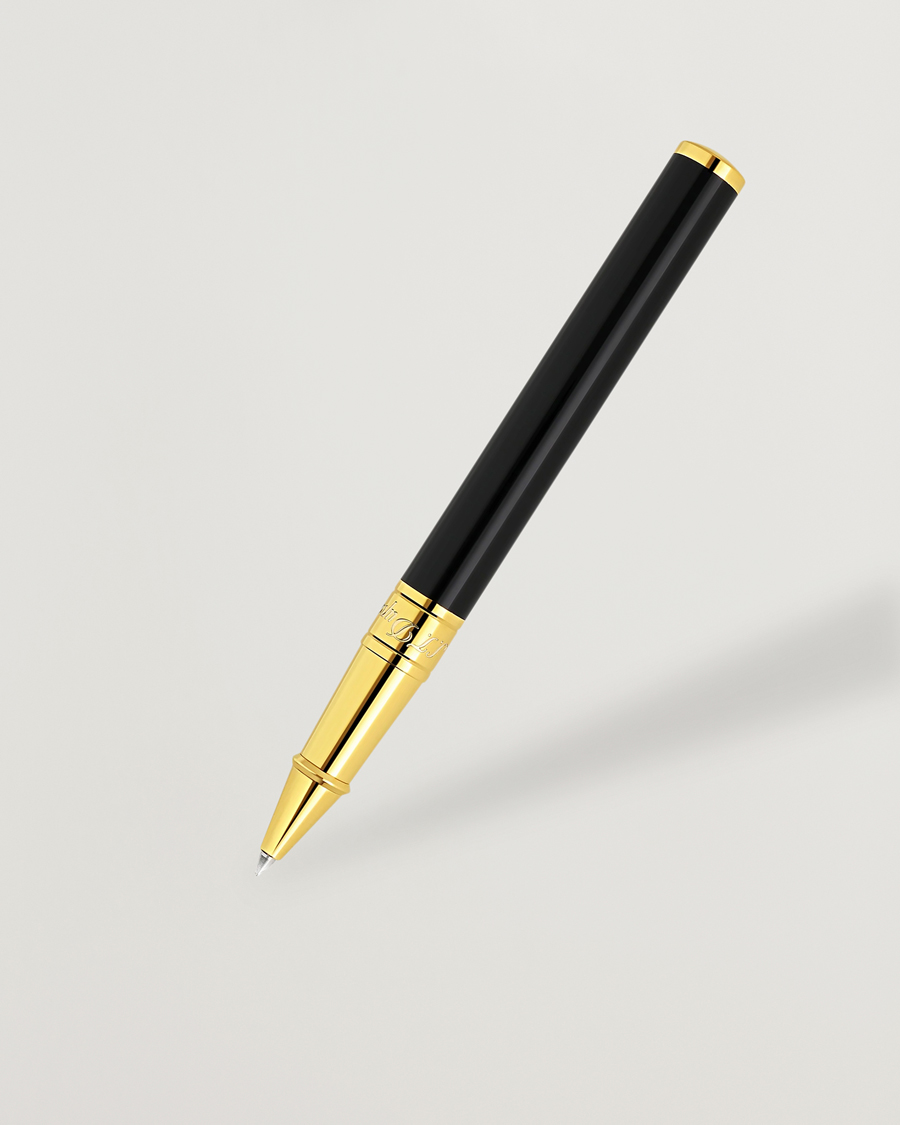 S.T. Dupont D-Initial Rollerball Pen Black/Golden