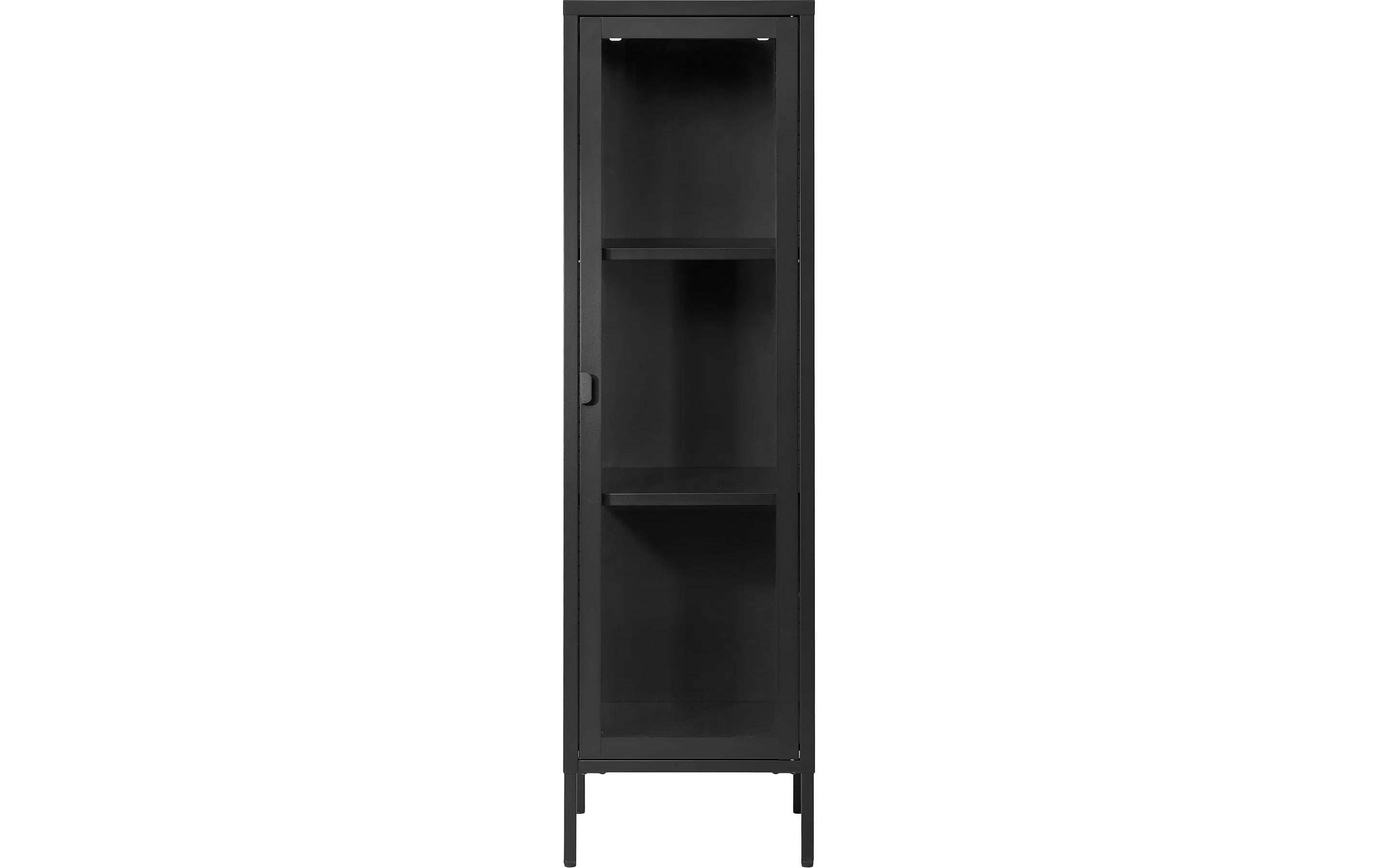 Vitrine Brisbane 140 x 40 cm, Schwarz<br>Standregal