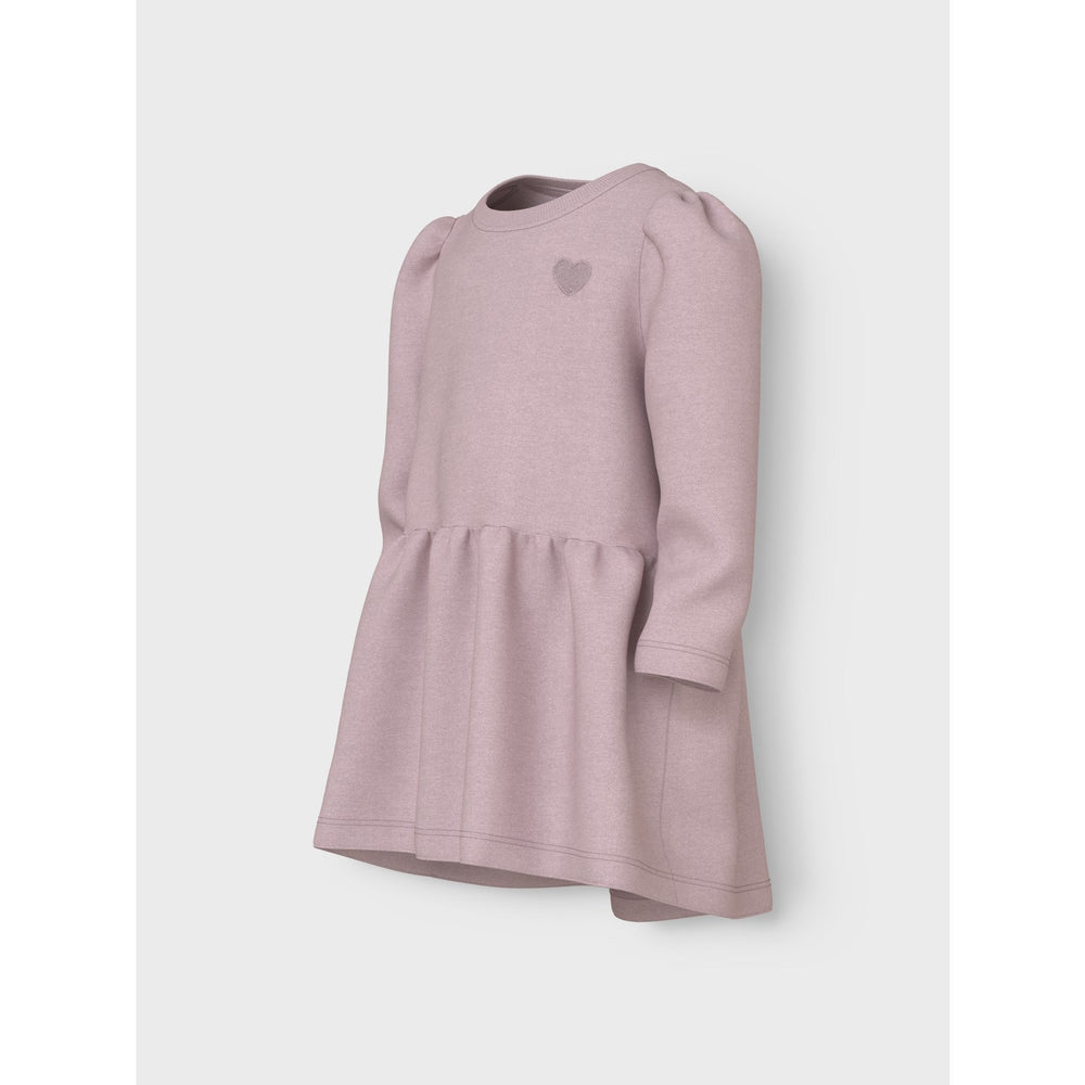 Køb Name It Burnished Lilac Heart Embroidery Nmfvima Ls Swe Kjole Bru