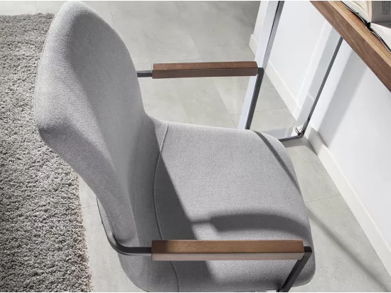 Chaise pivotante en tissu avec pieds en acier 4105 ANGEL CERDA