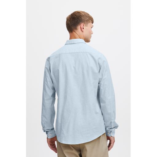 Solid Langærmet Skjorte, Blå, XL