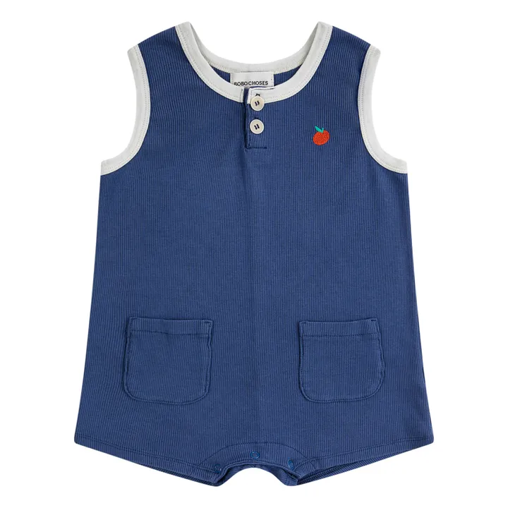 Bobo Choses Combishort Coton Bio Tomate | Bleu