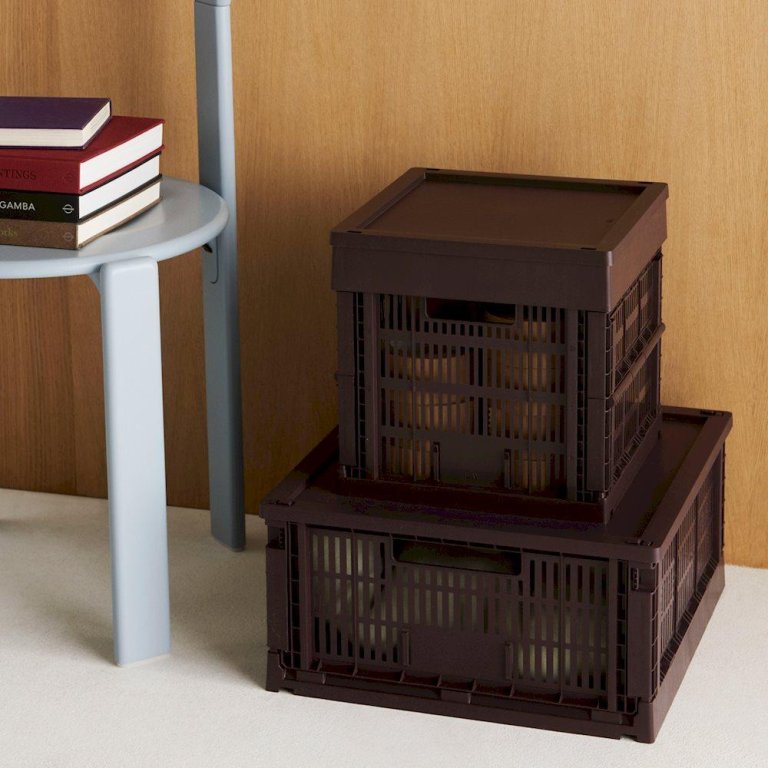 Hay Colour Crate krat RE opbergbak Cube Grey