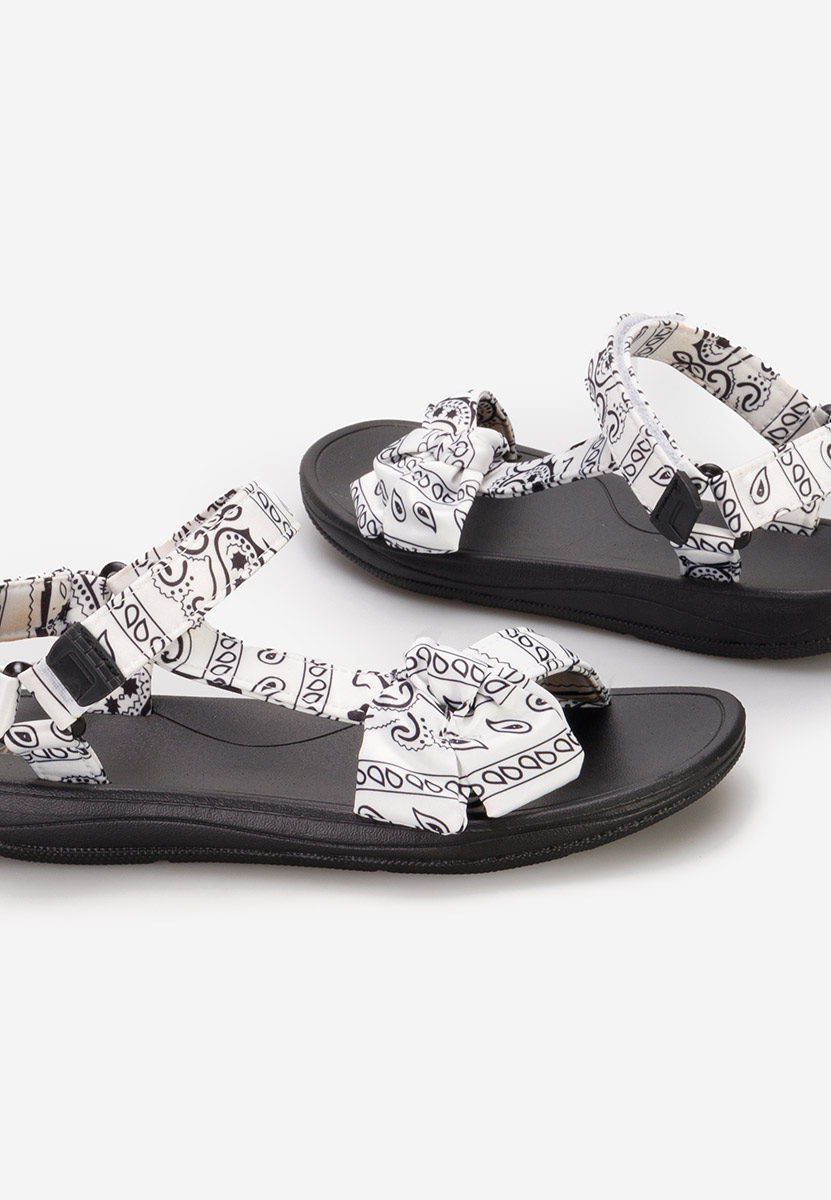 Sandales femme sans talon blanches Loena V5