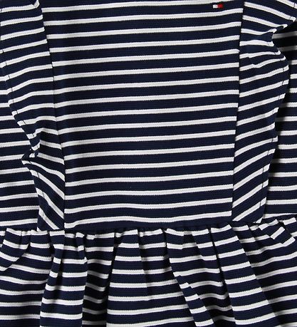 Tommy Hilfiger Kleid - Navy/Weiß gestreift m. Rüschen