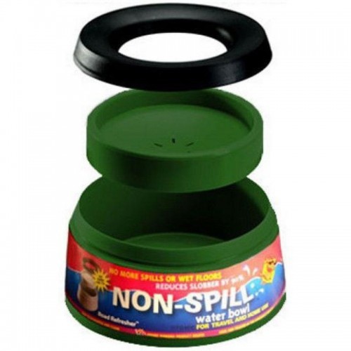 Tigela de água anti-respingos para cães ou gatos, verde