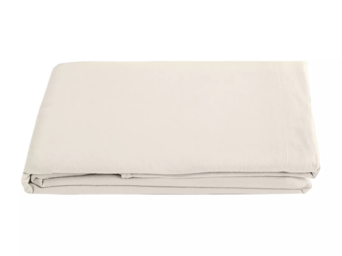 Drap plat lin et coton 270x300 cm collection OPERA beige ivoire