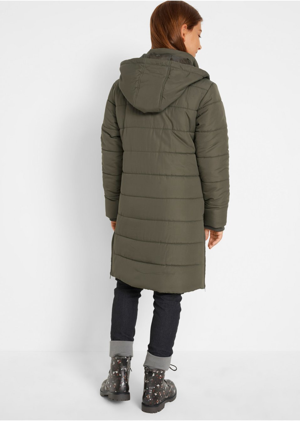 Veste matelassée fille avec capuche amovible