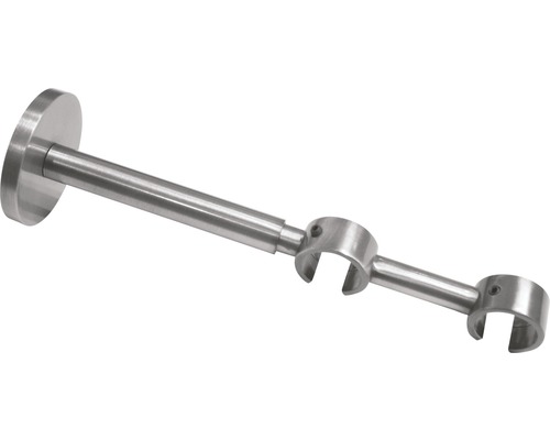Dubbele wandbeugel voor Romana zilver-satijn Ø 20 mm