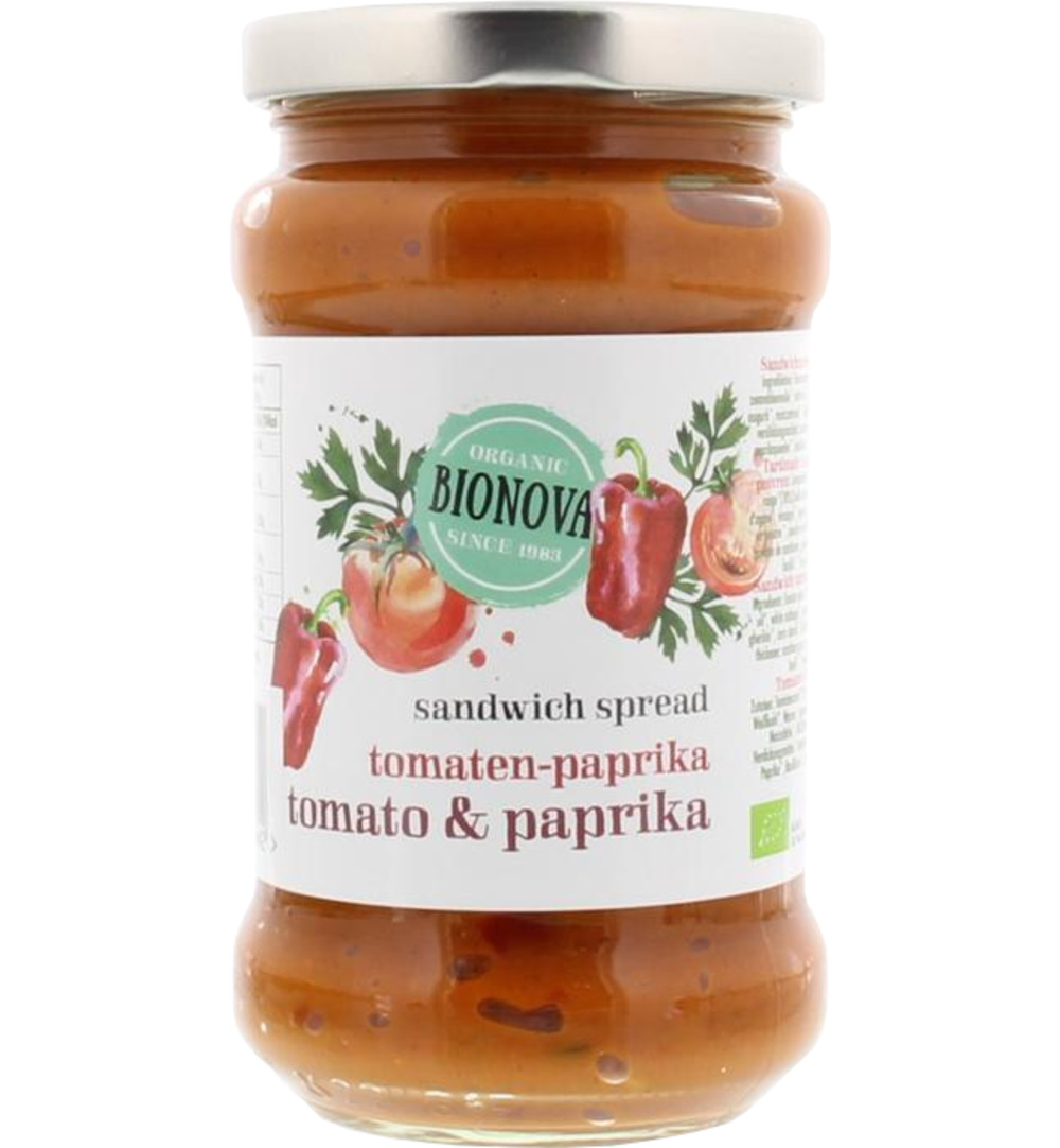 Bionova Sandwichspread tomaat/paprika bio (280 gr)