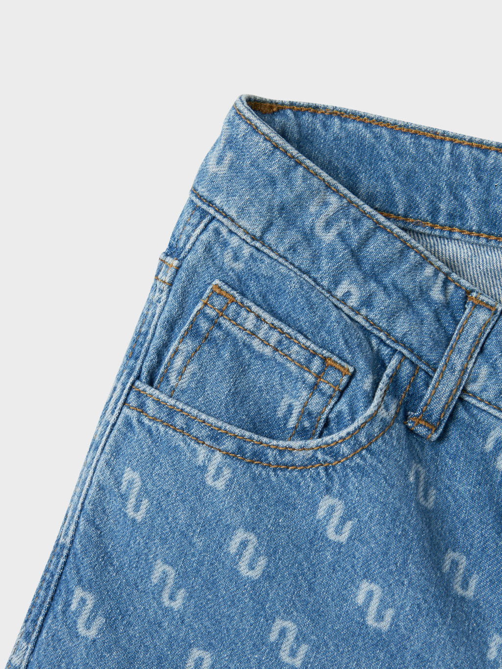 NAME IT wide leg regular waist jeans medium blue denim