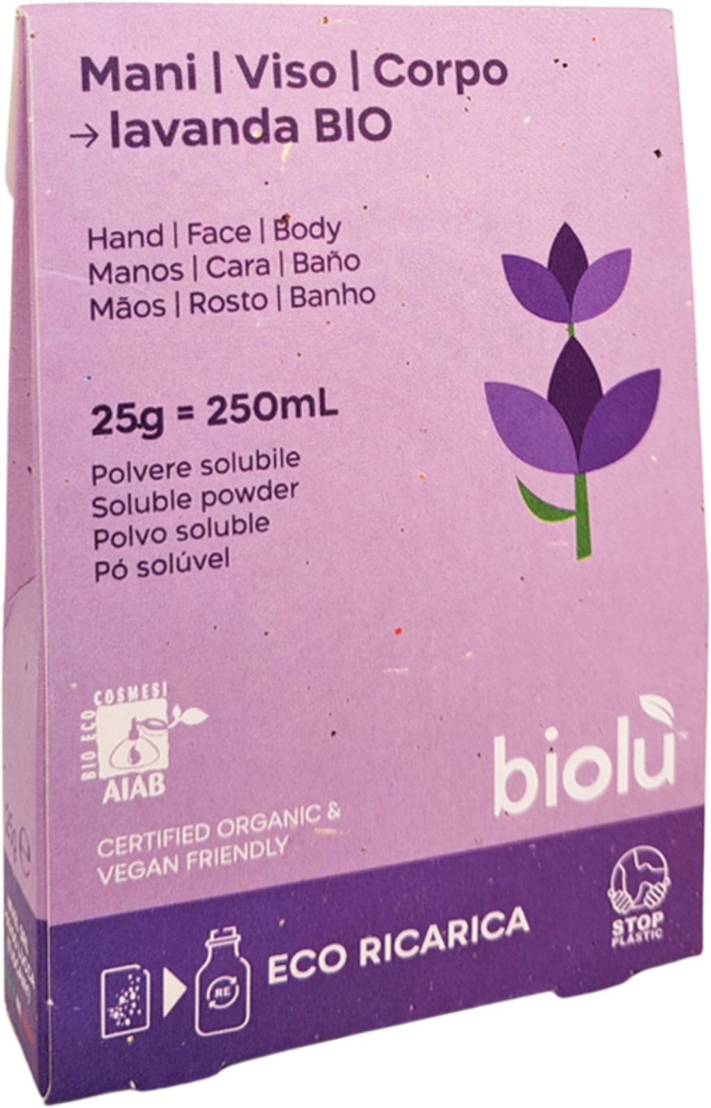 biolù  Flüssigseife Lavendel Pulver Refill, 25 g