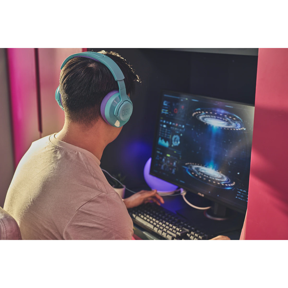JBL Quantum 100M2 gamingheadsett (turkis)