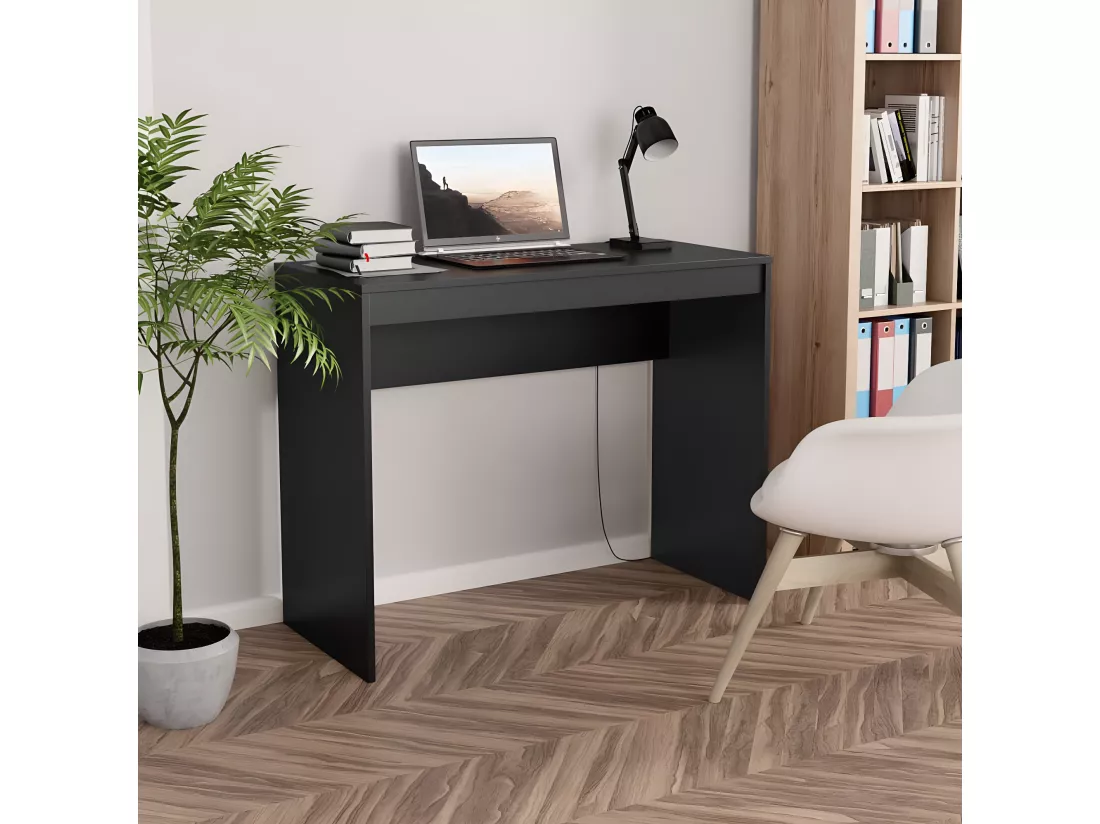 Bureau Noir 90x40x72 cm Bois d'ingénierie