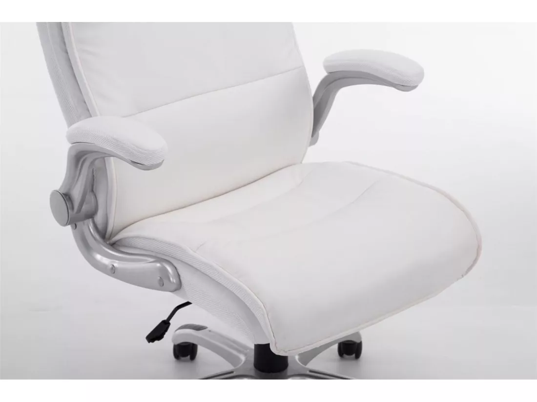 Chaise de bureau - Similicuir & Plastique - Blanc - BIG Villach
