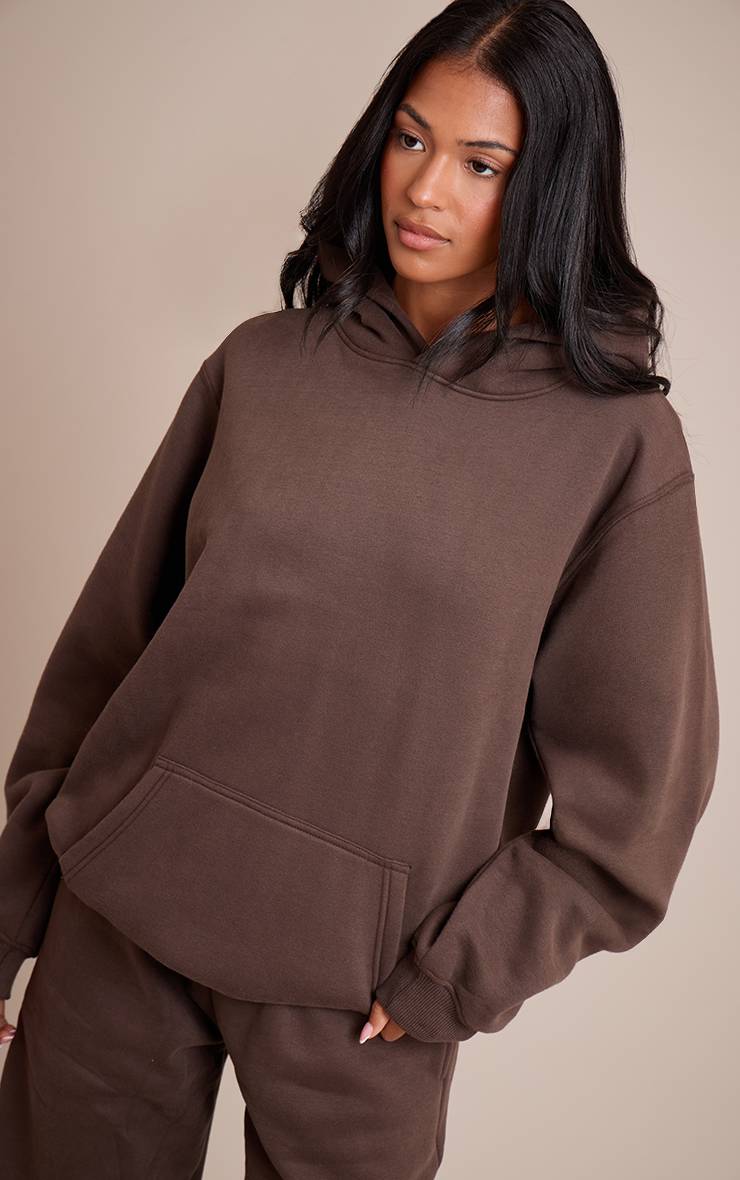 Espresso Sweat À Casynthétiqueche Oversize Grande Taille À Enfiler