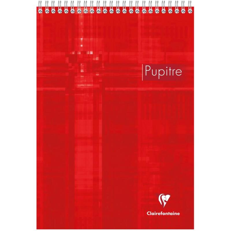 Bloc Pupitre reliure intégrale A4 80 feuilles détachables lignées + marge Couleur aléatoire
