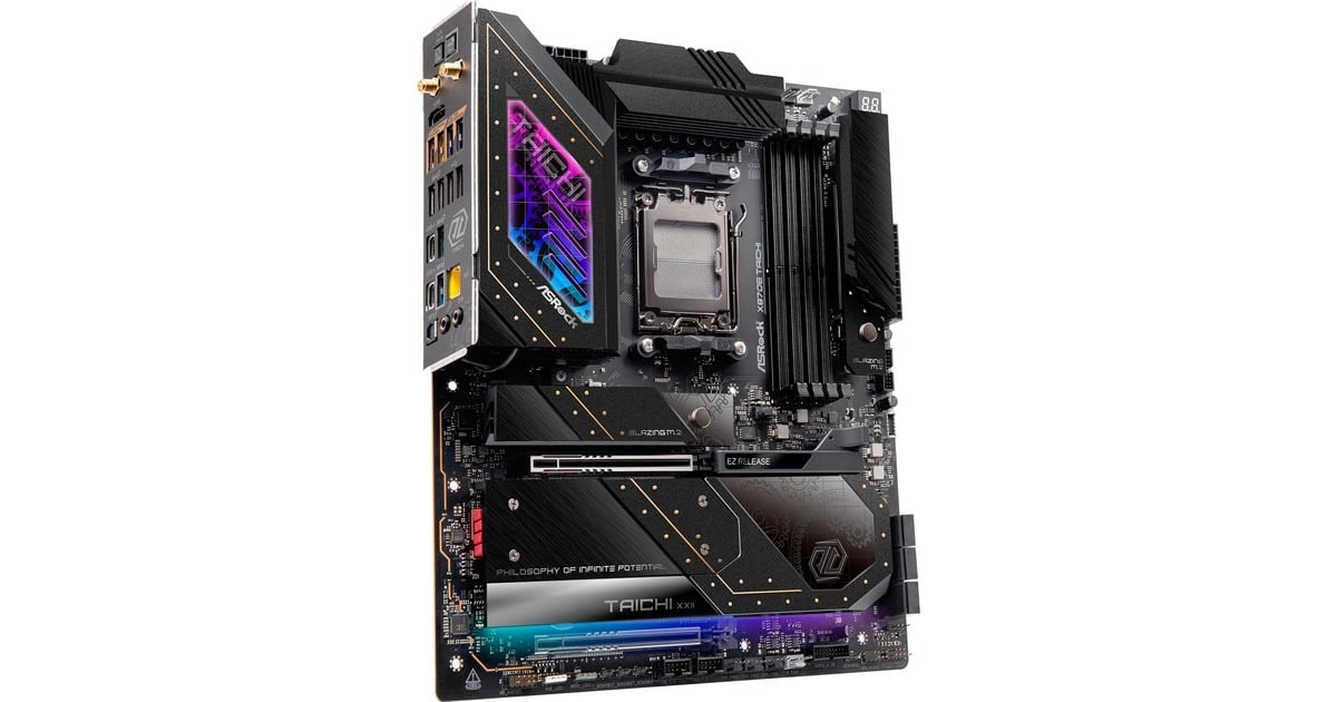 ASRockX870E Taichi socket AM5 moederbord  (RAID, 5 Gb-LAN, WLAN, BT, E-ATX)