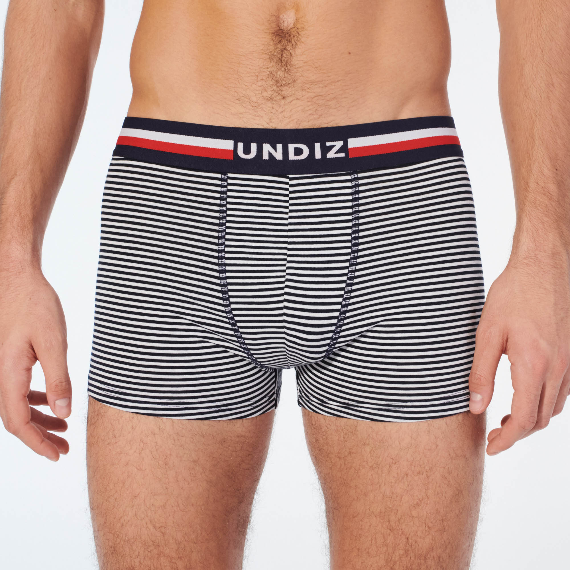Boxer à rayures en coton