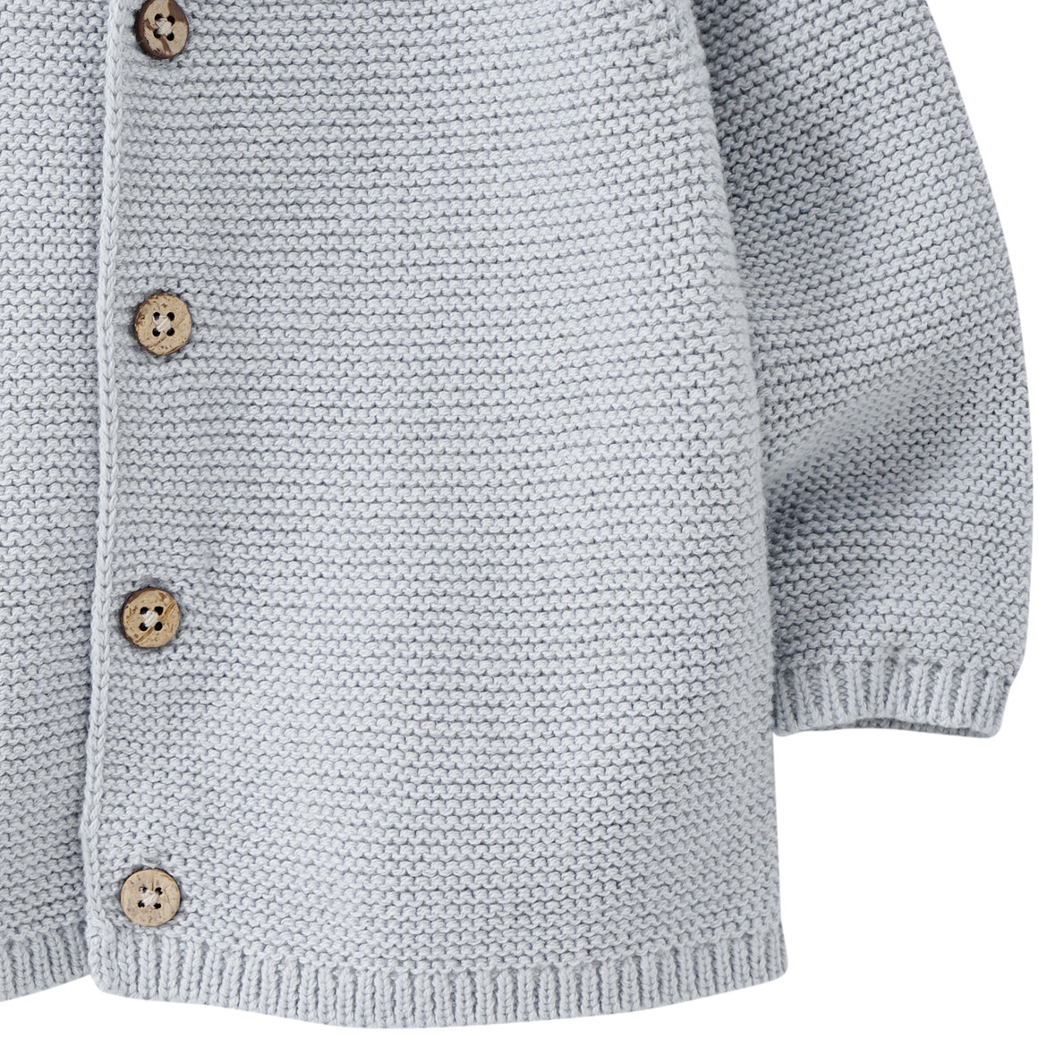 Topomini Pure Collection Newborn Strickjacke mit Knopfleiste hellgrau