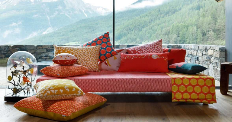 Fermob Trèfle outdoor kussen 68x44 Red Ochre