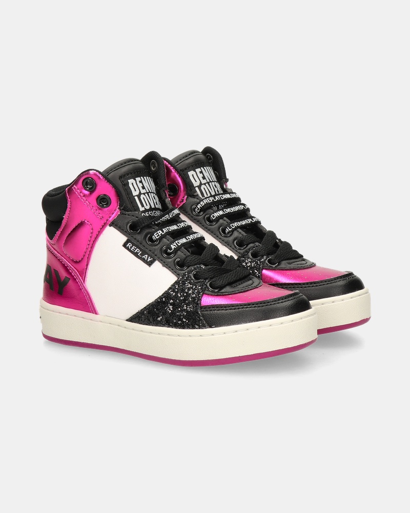 Replay Cobra 7CC Hoge sneakers  - zwart