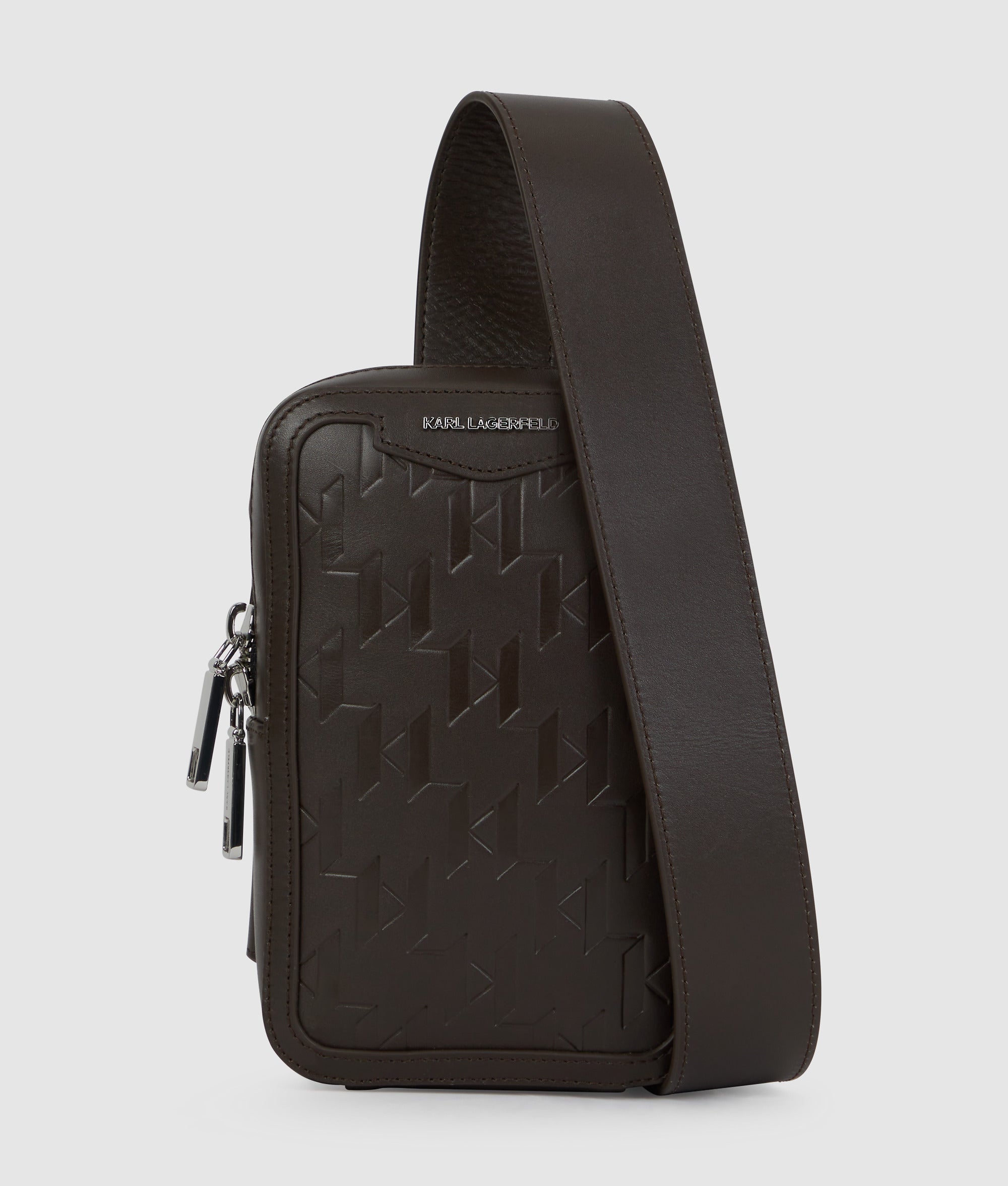 K/Loom kleine slingbag van leer