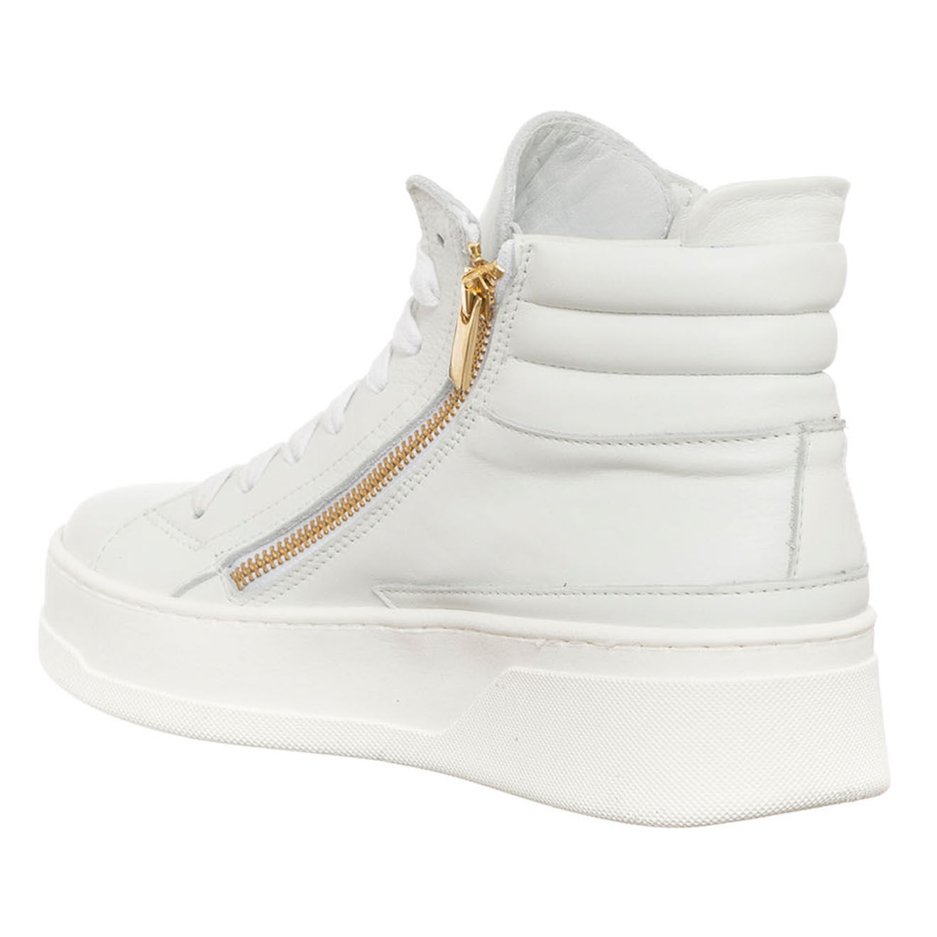 Loretta Pettinari Sneakers en Cuir Freddo blanches