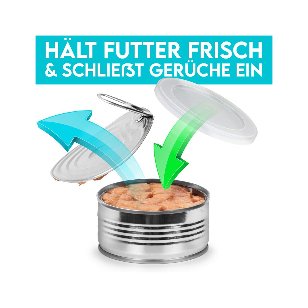 HUND IST KÖNIG Dosendeckel, Deckel für Dosen halten Tierfutter frisch, schließen Gerüche ein - 800g