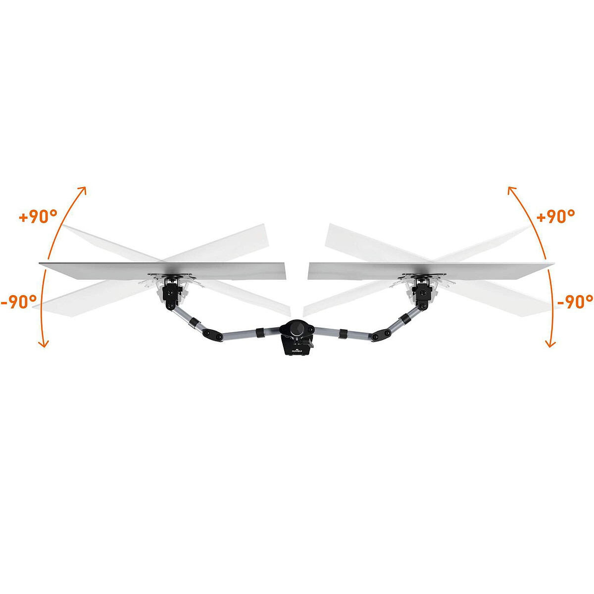 Durable Support de moniteur Select pour 2 écran avec double système de fixation