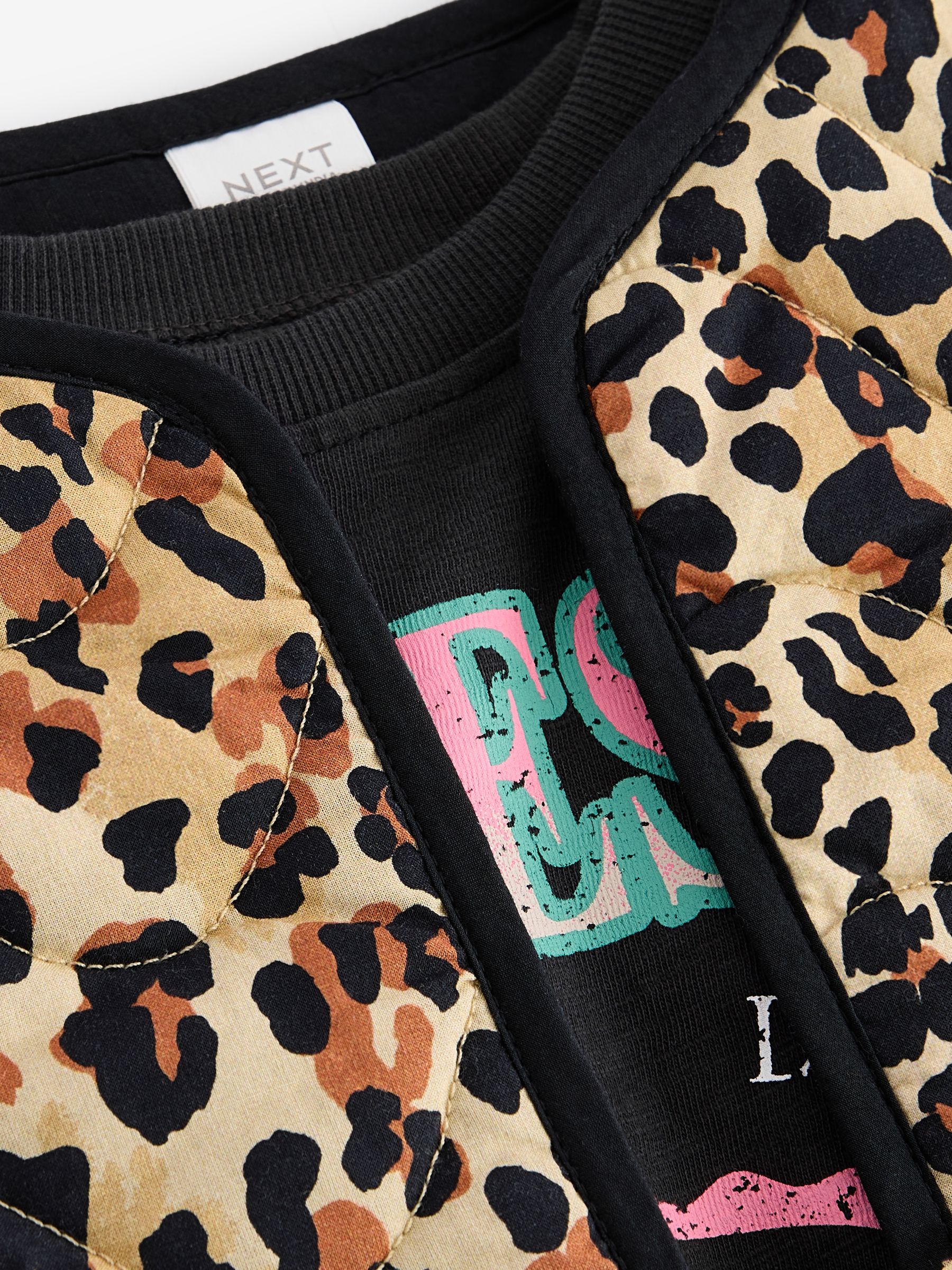 Dierenprint - 100% katoenen Bodywarmer en T-shirt Set (3-16jr)