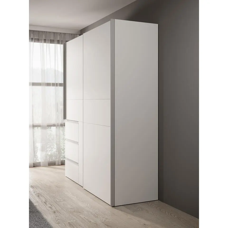 Meubella - Kledingkast Walter - Wit - 170 cm