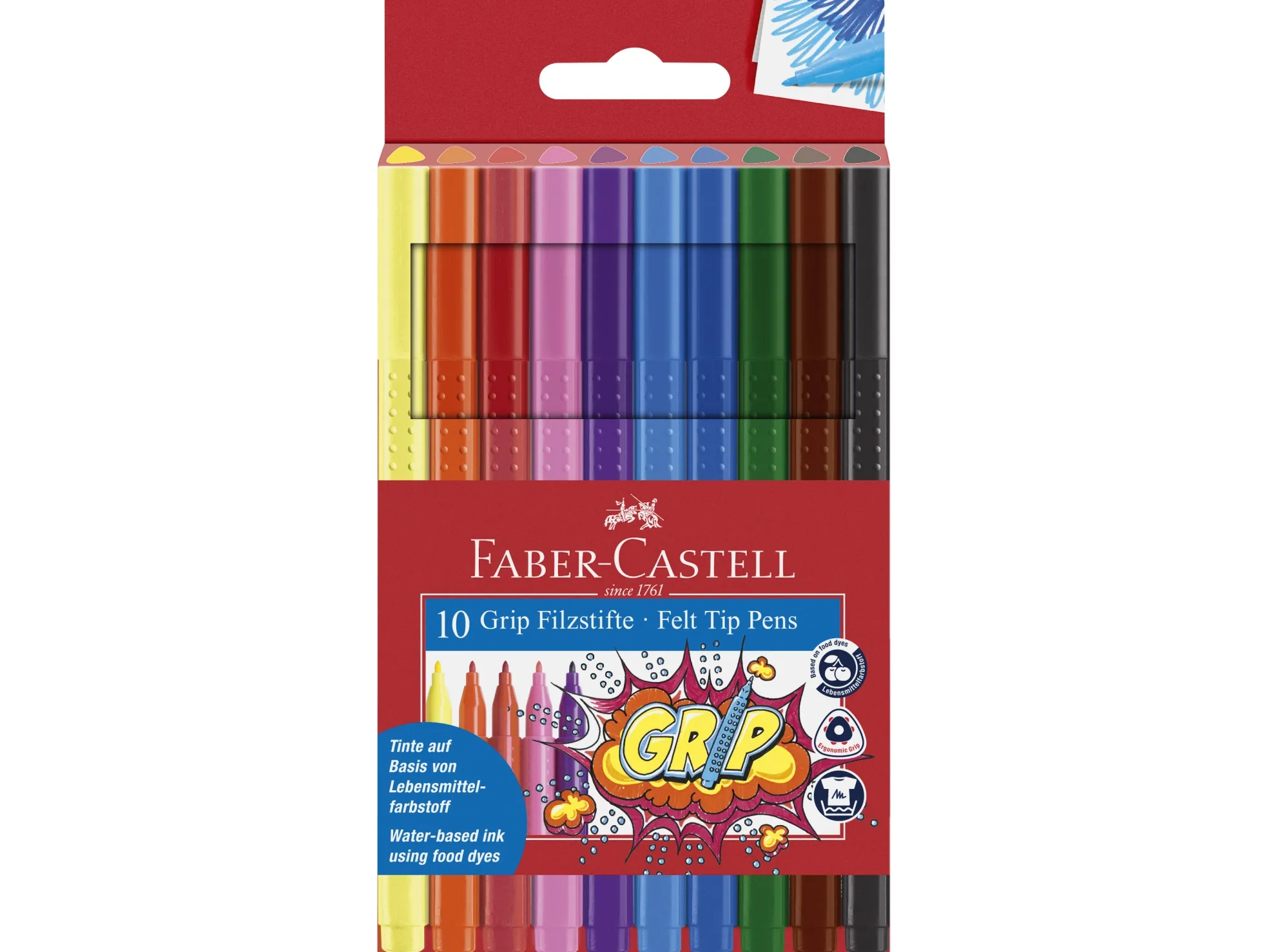 Tusser Faber-Castell Grip Colour 10 stk. ass. farver