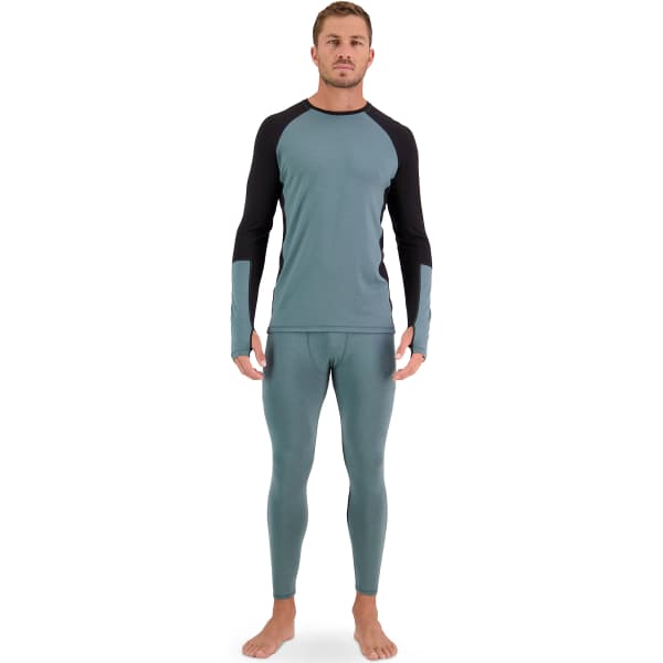 T-shirt thermique MONS ROYALE M OLYMPUS LS VLU BURNT SAGE/BLACK