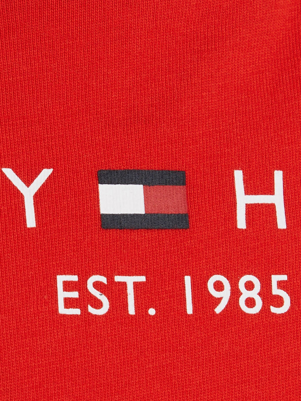 Tommy Hilfiger unisex T-shirt van katoen rood