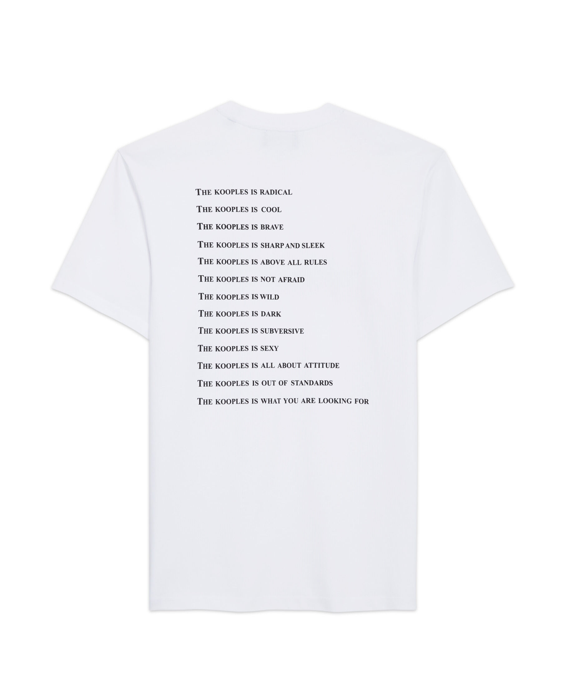 T-shirt blanc coton imprimé What is
