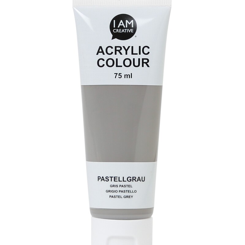 I AM CREATIVE Acrylfarbe Basic, 75 ml, pastellgrau, 1 Stück
