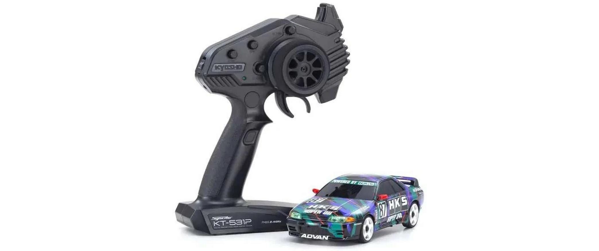 Mini-Z MA020 Skyline GT-R R32 ARTR, 1:27<br>On-Road Modell mit Drift-Reifen und mit dem Syncro KT-531P Sender