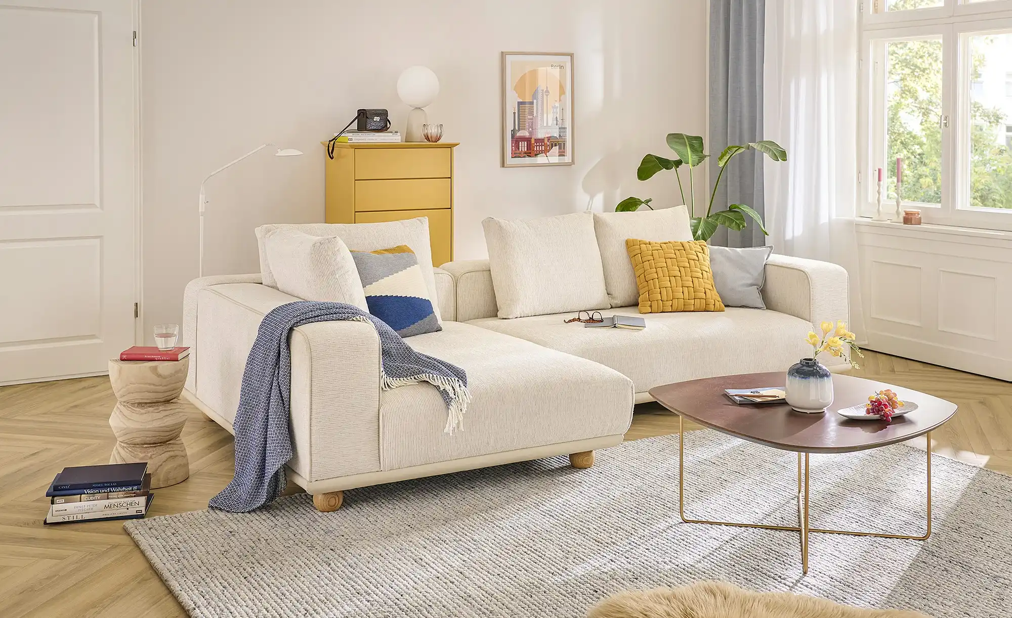 switch Ecksofa aus Mikrofaser Cora