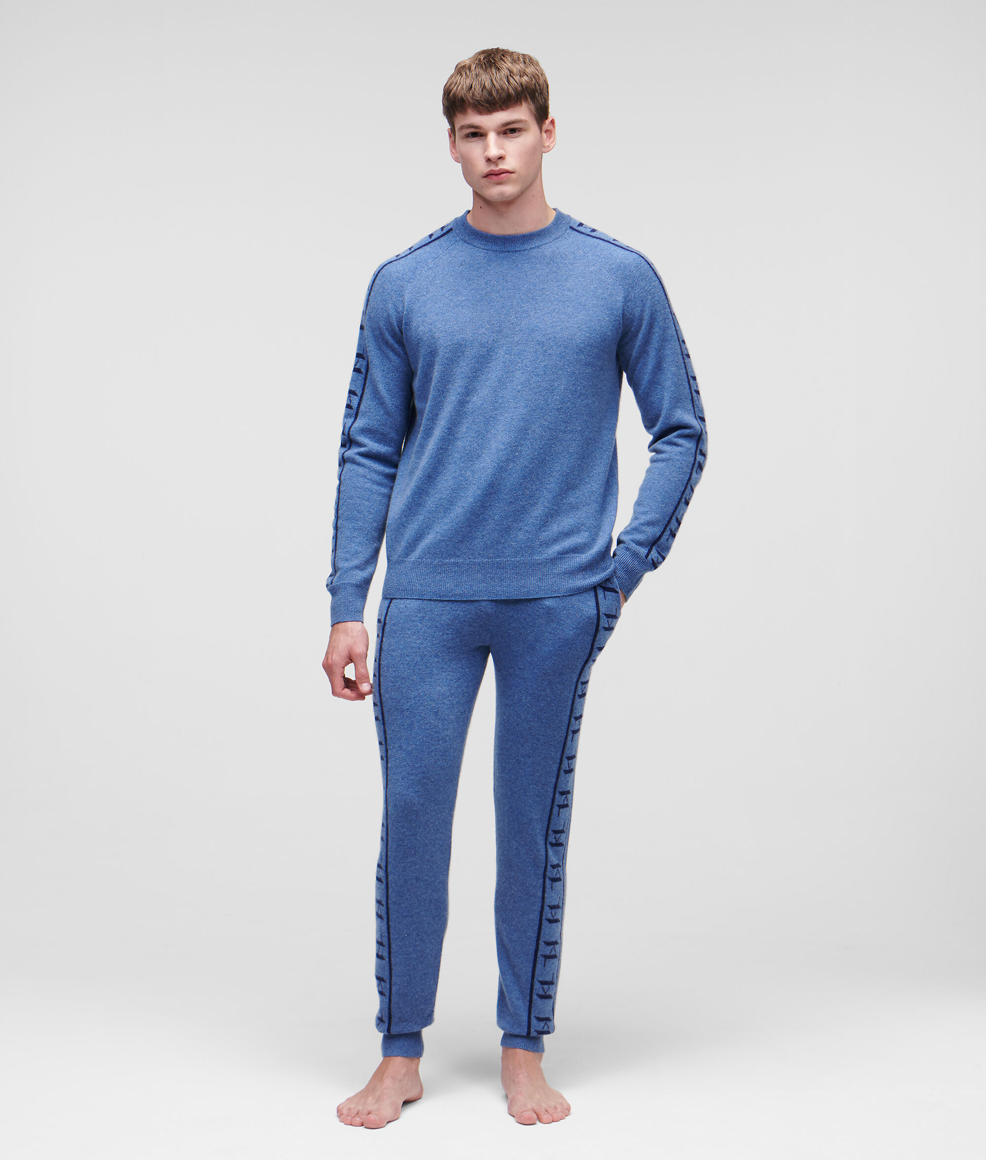 JOGGING KL MONOGRAM EN CACHEMIRE JACQUARD